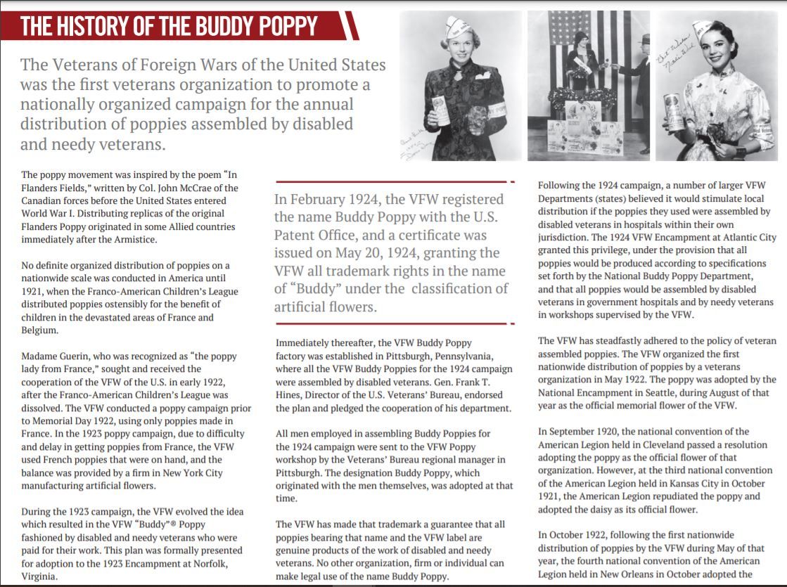Buddy Poppy History Brochure